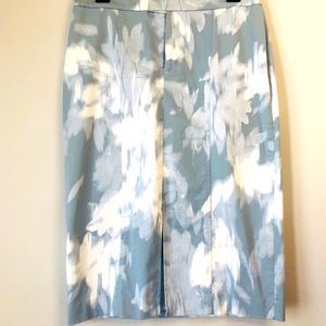 Banana Republic blue ikat print pencil skirt